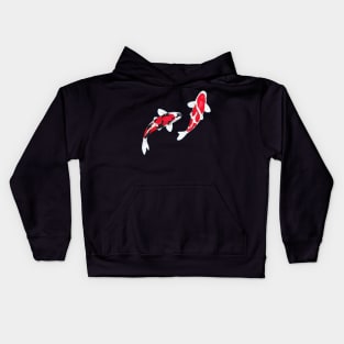 Koi Fish | Kuhaku Showa Sanke | Koi Fish Design | Black Background Kids Hoodie